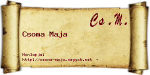 Csoma Maja névjegykártya